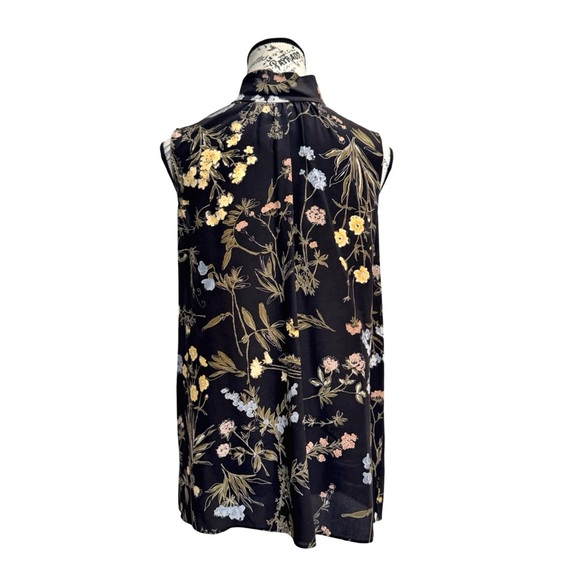 LAFAYETTE 148 NY Jem Floral Silk Sleeveless Blouse. Black, Blue, Pink. Small - Picture 8 of 15